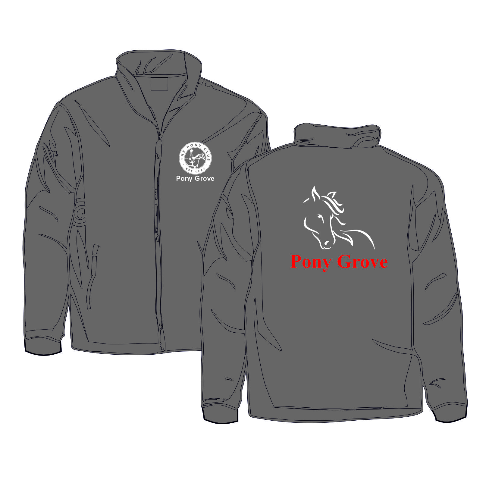 Pony Grove UC604 Unisex Full Zip Fleece - Image 2