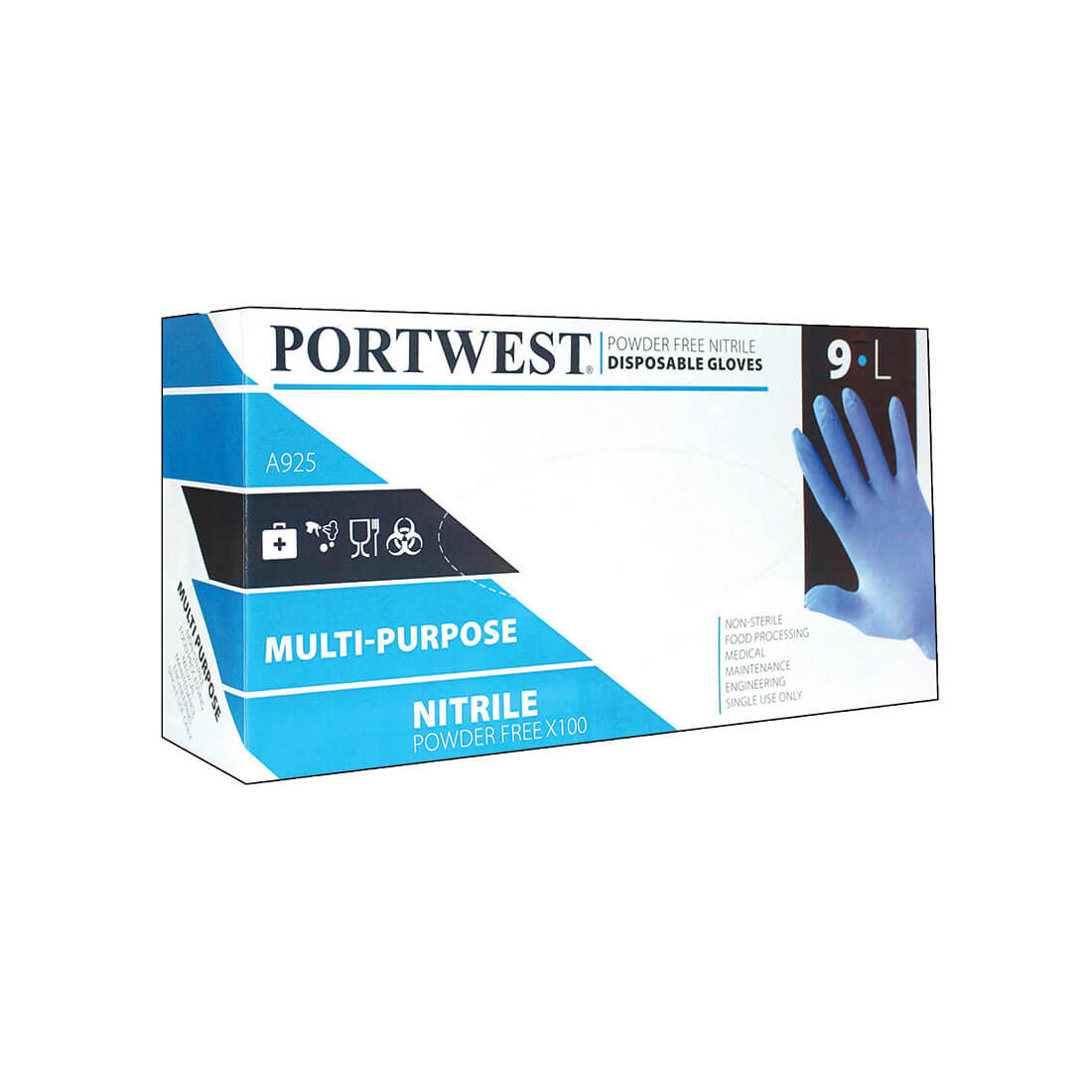 A925 Disp 3.5 mil Nitrile Powder Free Disposable Glove (Pk100)