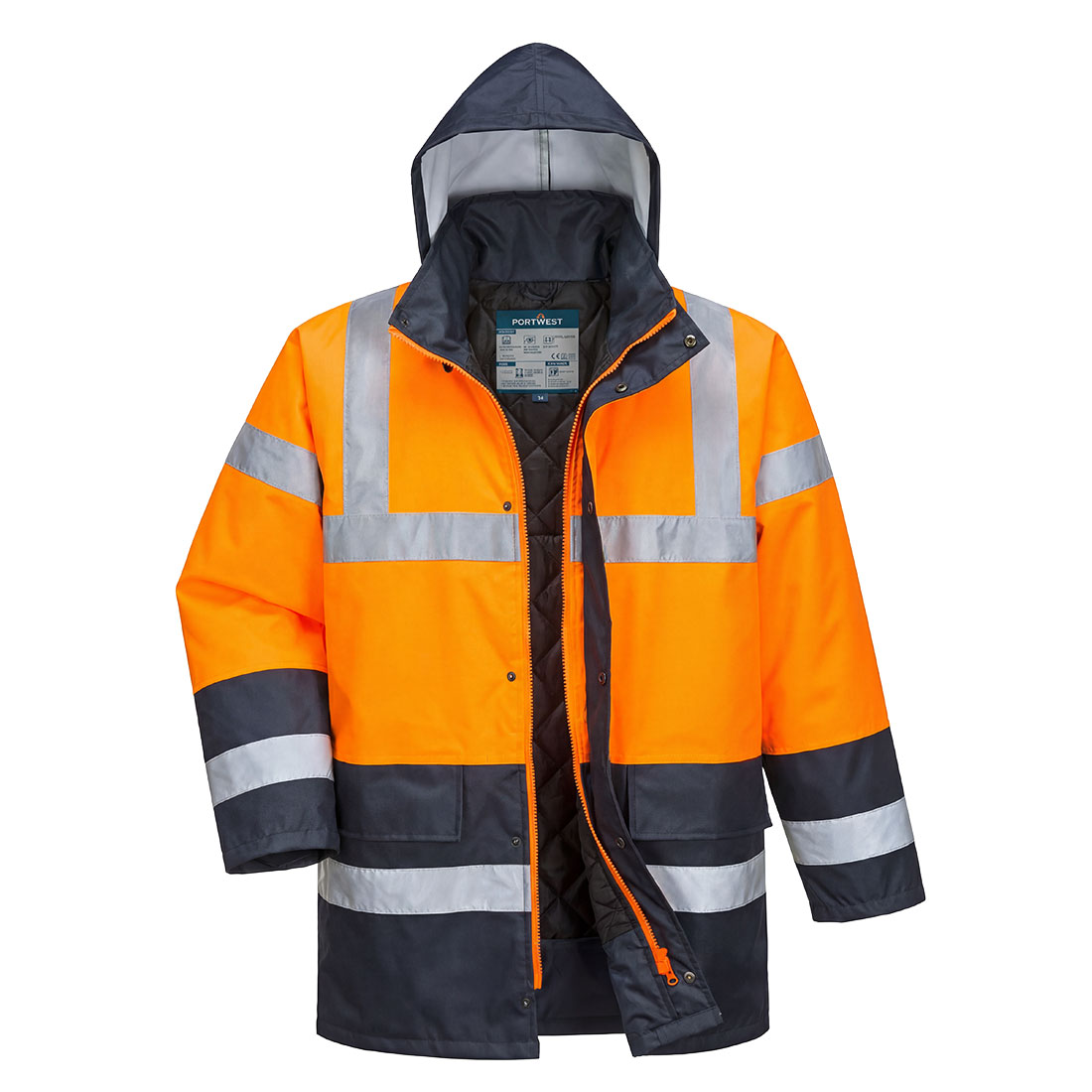 Portwest ES466 Essential Hi-Vis Contrast Winter Traffic Jacket - Image 2